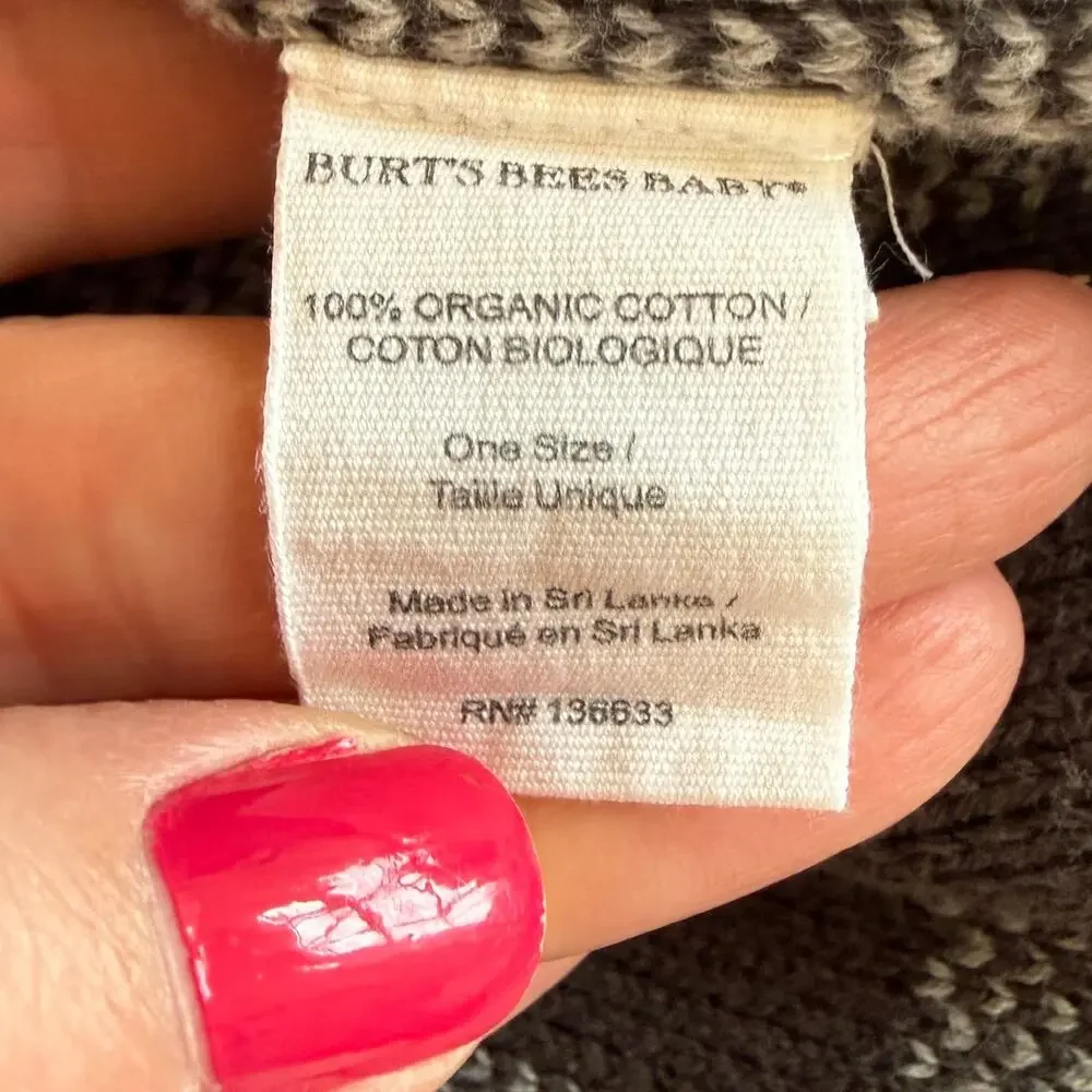 Burt's Bees Baby Buffalo Plaid Cotton Knit Stroller Blanket 33.5